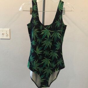 Weed leaf onesie